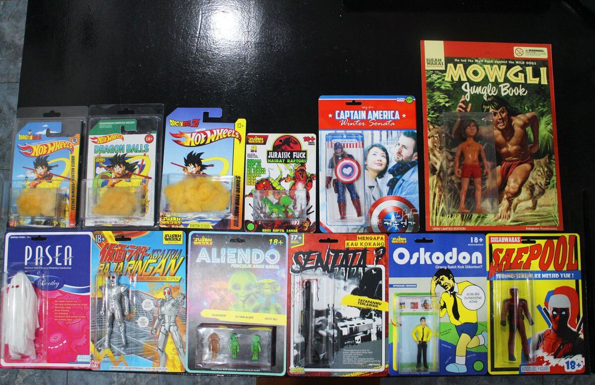 Koleksi bootleg toy hasil kreasi Susah Waras